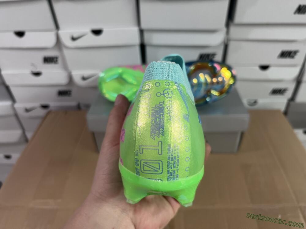 Nike Air Zoom Mercurial Vapor 16 Elite FG Low-Tops Soccer Cleats - Jade/Pink/Yellow