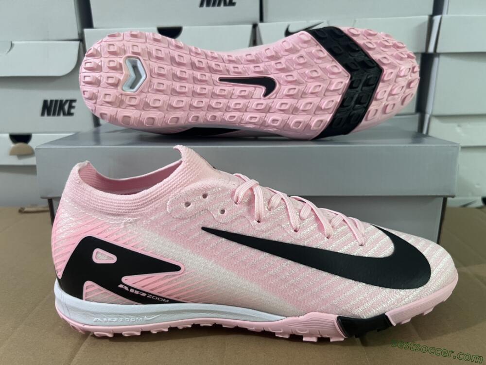 Nike Air Zoom Mercurial Vapor 16 Elite TF Low-Tops Soccer Shoes - Pink/Black/White