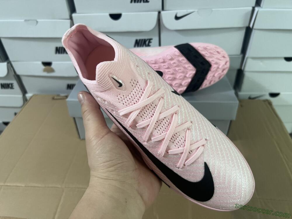 Nike Air Zoom Mercurial Vapor 16 Elite TF Low-Tops Soccer Shoes - Pink/Black/White