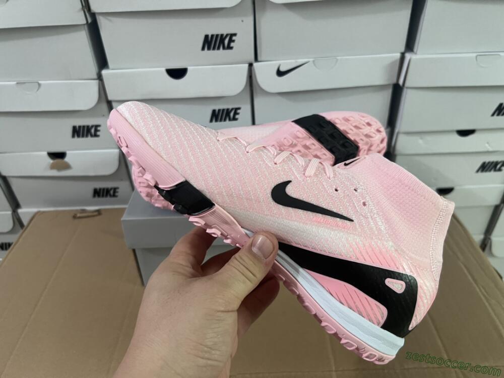 Nike Air Zoom Mercurial Superfly 10 Elite TF High-Tops Soccer Shoes - Pink/White/Black