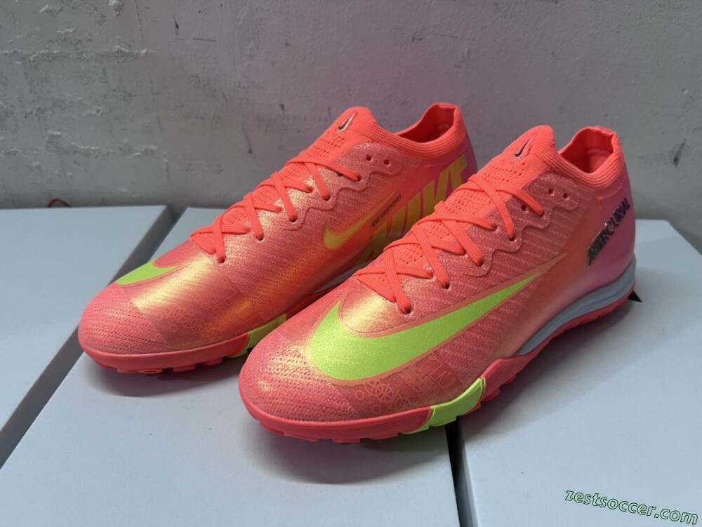 Nike Air Zoom Mercurial Vapor 15 Elite TF Low-Tops Soccer Shoes - Red/Yellow/White