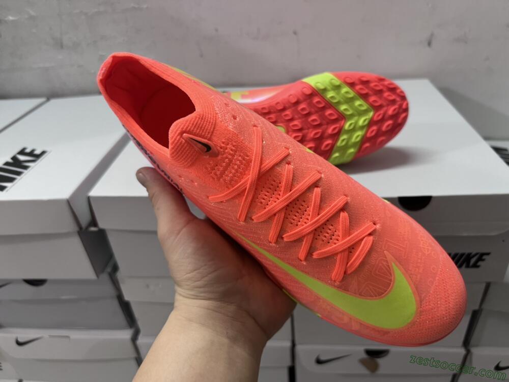 Nike Air Zoom Mercurial Vapor 15 Elite TF Low-Tops Soccer Shoes - Red/Yellow/White
