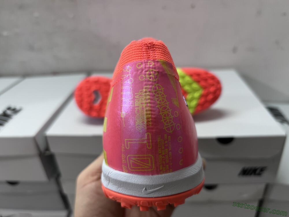 Nike Air Zoom Mercurial Vapor 15 Elite TF Low-Tops Soccer Shoes - Red/Yellow/White