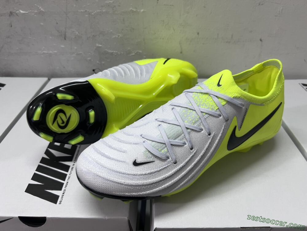 Nike Phantom Luna Elite FG Low-Tops Soccer Cleats - Grey/Yellow/Black
