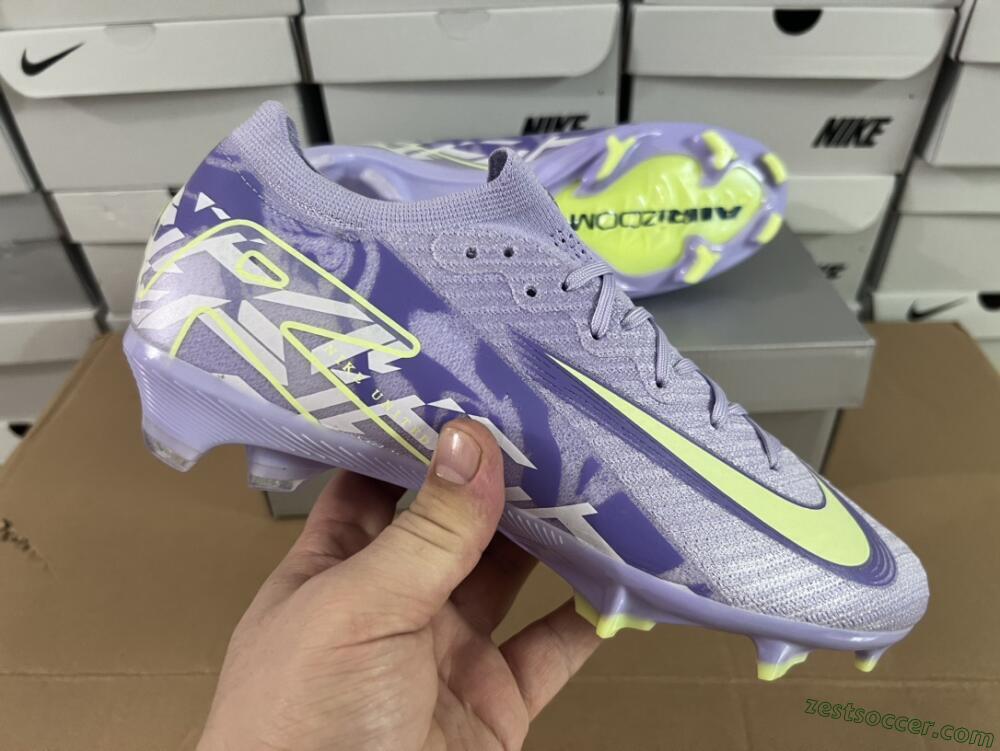 Nike Air Zoom Mercurial Vapor 16 Elite FG Low-Tops Soccer Cleats - Purple/Yellow/White