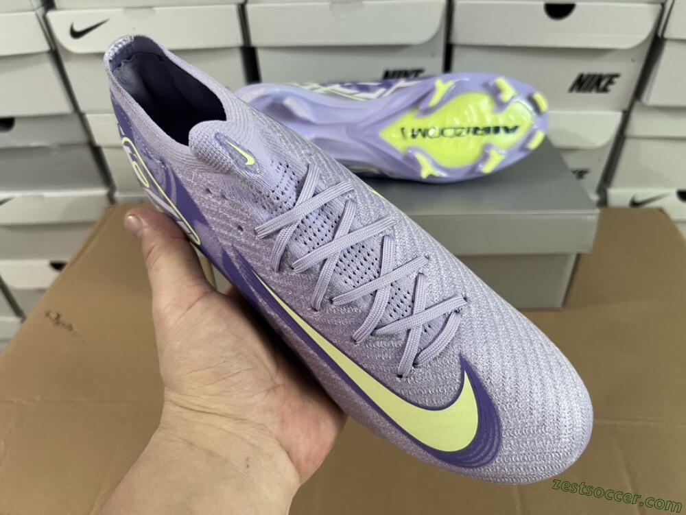 Nike Air Zoom Mercurial Vapor 16 Elite FG Low-Tops Soccer Cleats - Purple/Yellow/White
