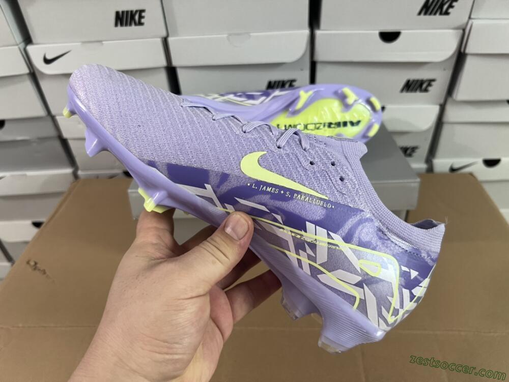 Nike Air Zoom Mercurial Vapor 16 Elite FG Low-Tops Soccer Cleats - Purple/Yellow/White