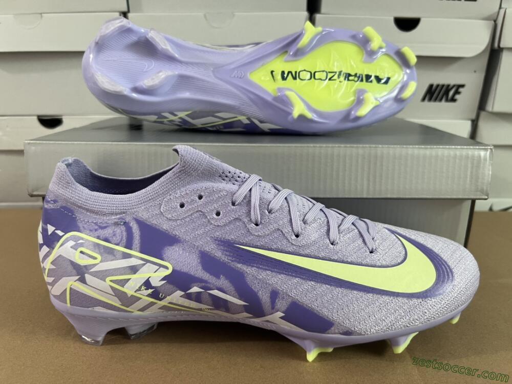 Nike Air Zoom Mercurial Vapor 16 Elite FG Low-Tops Soccer Cleats - Purple/Yellow/White