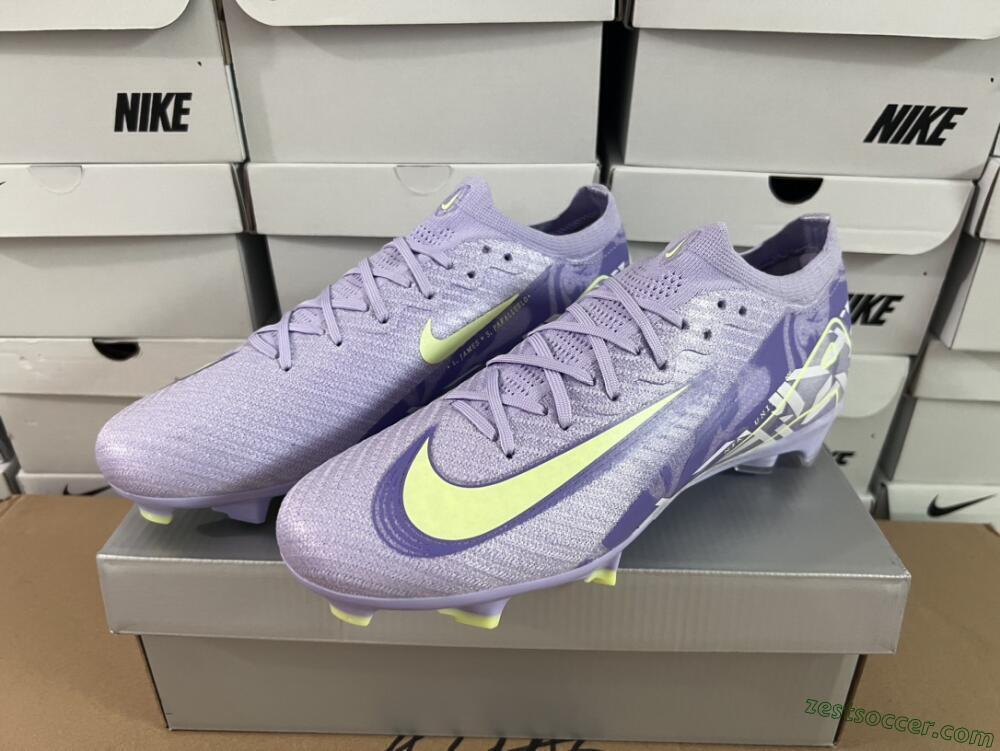 Nike Air Zoom Mercurial Vapor 16 Elite FG Low-Tops Soccer Cleats - Purple/Yellow/White