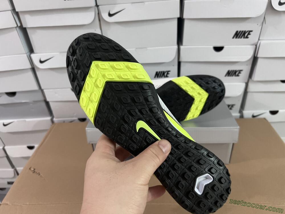 Nike Air Zoom Mercurial Superfly 10 Elite TF High-Tops Soccer Shoes - White/Black/Yellow