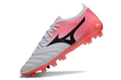 Mizuno Morelia Neo 3 FG Low-Tops Soccer Cleats - White/Black/Pink
