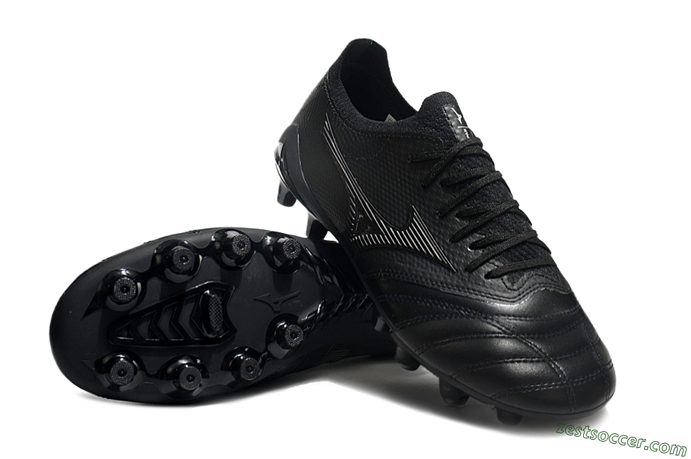 Mizuno Morelia Neo 3 FG Low-Tops Soccer Cleats - Black/Black 4