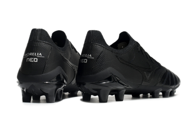 Mizuno Morelia Neo 3 FG Low-Tops Soccer Cleats - Black/Black