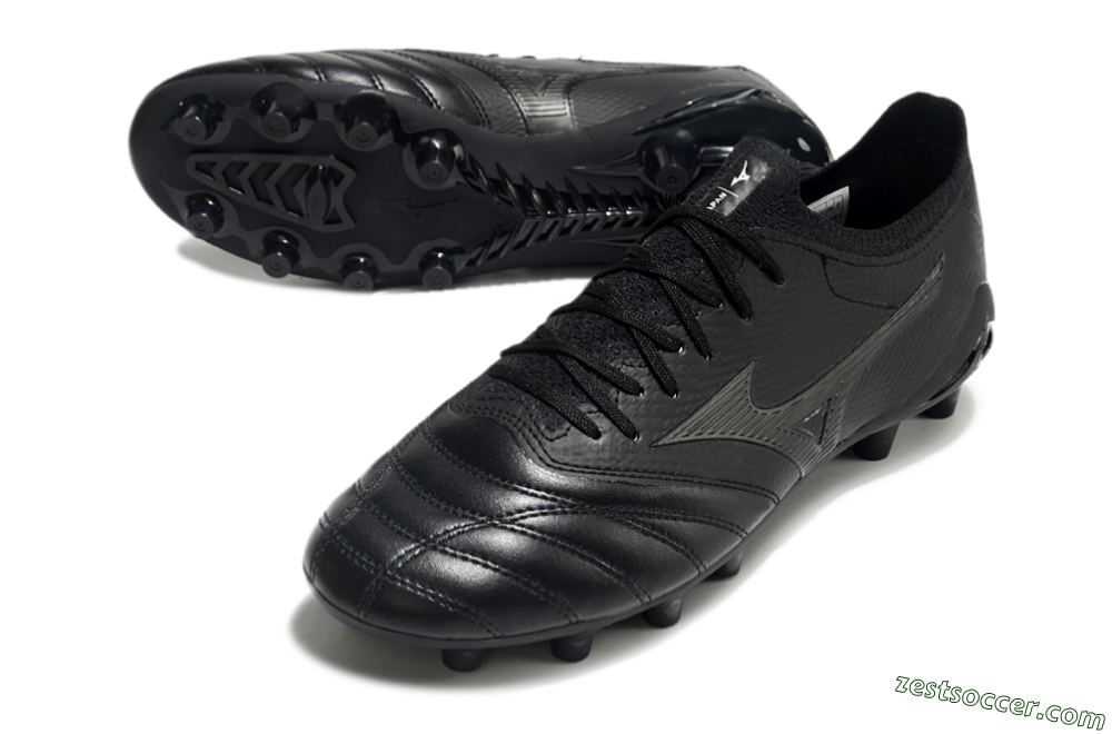 Mizuno Morelia Neo 3 FG Low-Tops Soccer Cleats - Black/Black 3