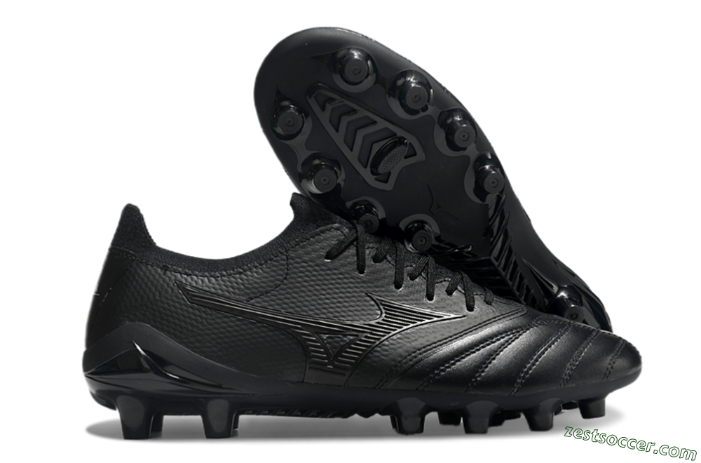 Mizuno Morelia Neo 3 FG Low-Tops Soccer Cleats - Black/Black 0