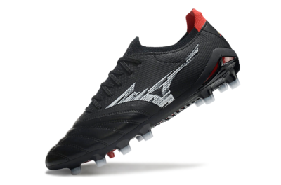 Mizuno Morelia Neo 3 FG Low-Tops Soccer Cleats - Black/White/Red