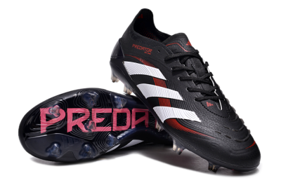 Adidas Predator Elite 24 FG Low-Tops Soccer Cleats - Black/White/Red