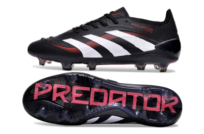 Adidas Predator Elite 24 FG Low-Tops Soccer Cleats - Black/White/Red