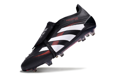 Adidas Predator Elite Foldover Tongue FG Low-Tops Soccer Cleats - Black/White/Red