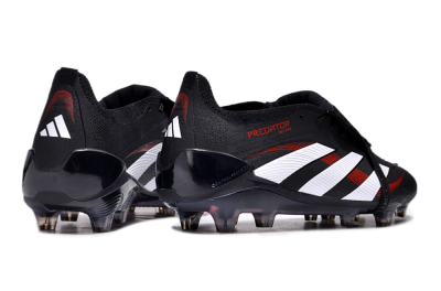 Adidas Predator Elite Foldover Tongue FG Low-Tops Soccer Cleats - Black/White/Red
