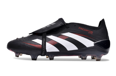 Adidas Predator Elite Foldover Tongue FG Low-Tops Soccer Cleats - Black/White/Red