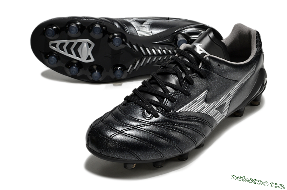 Mizuno Morelia Neo 4 FG Low-Tops Soccer Cleats - Black/Silver 3