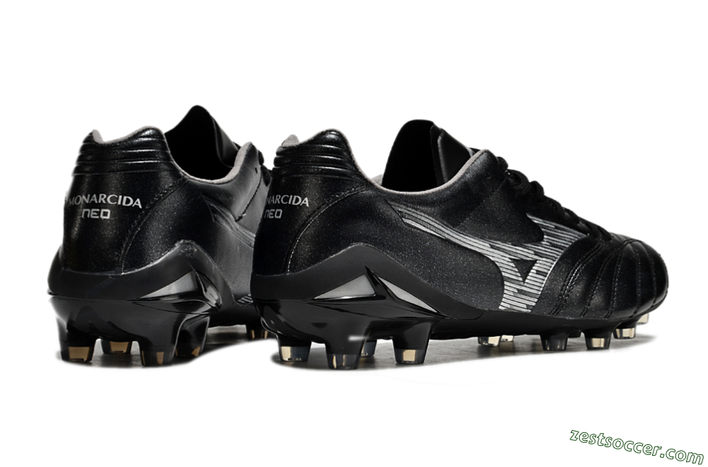 Mizuno Morelia Neo 4 FG Low-Tops Soccer Cleats - Black/Silver 6