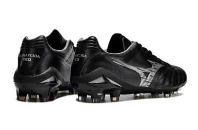 Mizuno Morelia Neo 4 FG Low-Tops Soccer Cleats - Black/Silver