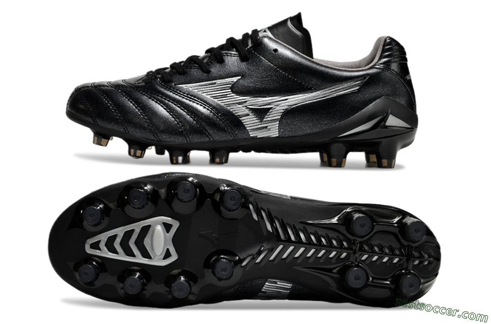 Mizuno Morelia Neo 4 FG Low-Tops Soccer Cleats - Black/Silver 1