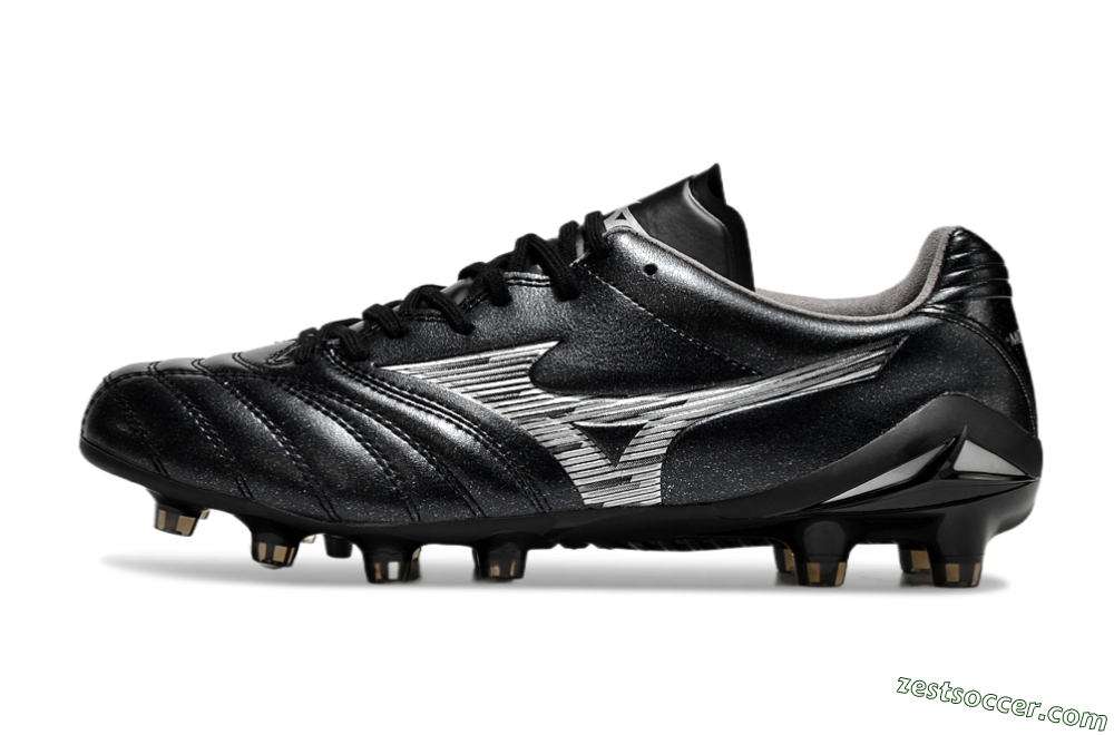 Mizuno Morelia Neo 4 FG Low-Tops Soccer Cleats - Black/Silver 2