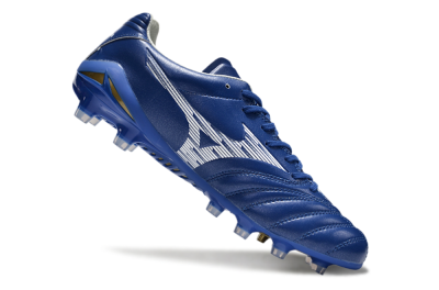 Mizuno Morelia Neo 4 FG Low-Tops Soccer Cleats - Blue/White/Gold