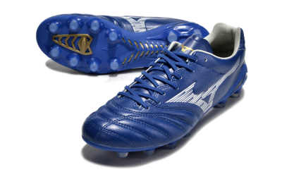 Mizuno Morelia Neo 4 FG Low-Tops Soccer Cleats - Blue/White/Gold
