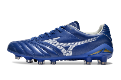 Mizuno Morelia Neo 4 FG Low-Tops Soccer Cleats - Blue/White/Gold