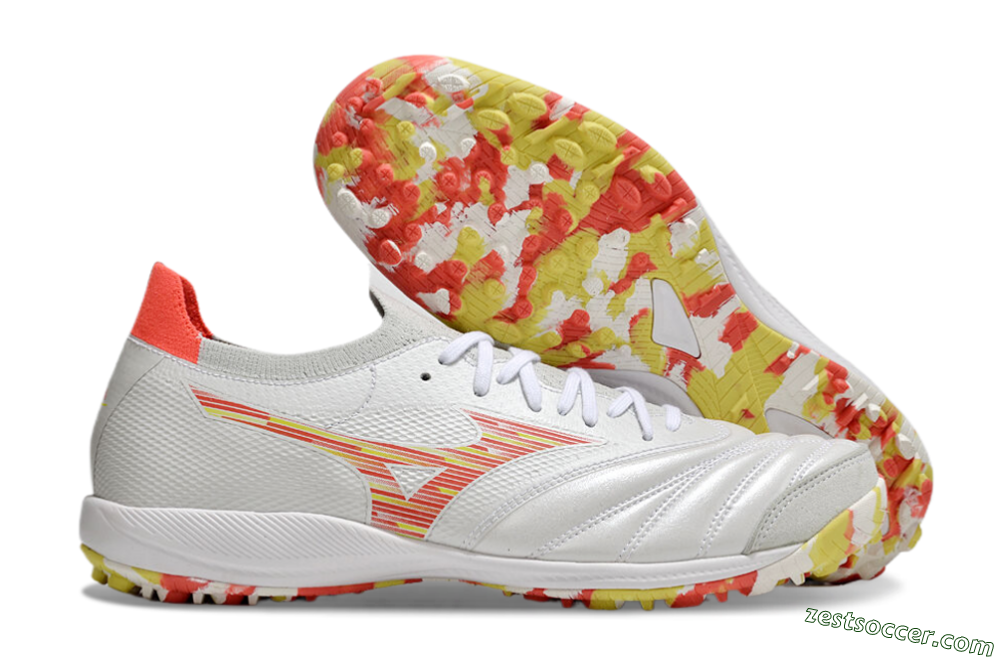 Mizuno Morelia Neo Sala M8 TF Low-Tops Soccer Shoes - White/Red/Yellow 0