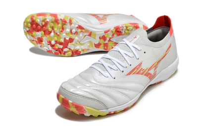 Mizuno Morelia Neo Sala M8 TF Low-Tops Soccer Shoes - White/Red/Yellow