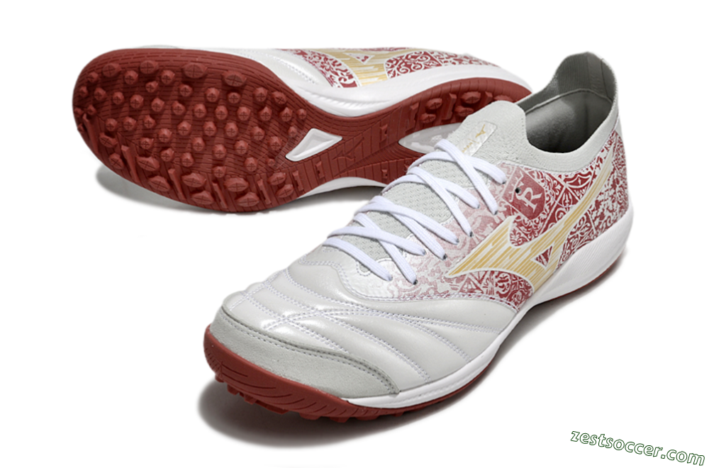 Mizuno Morelia Neo Sala M8 TF Low-Tops Soccer Shoes - White/Red/Yellow 3