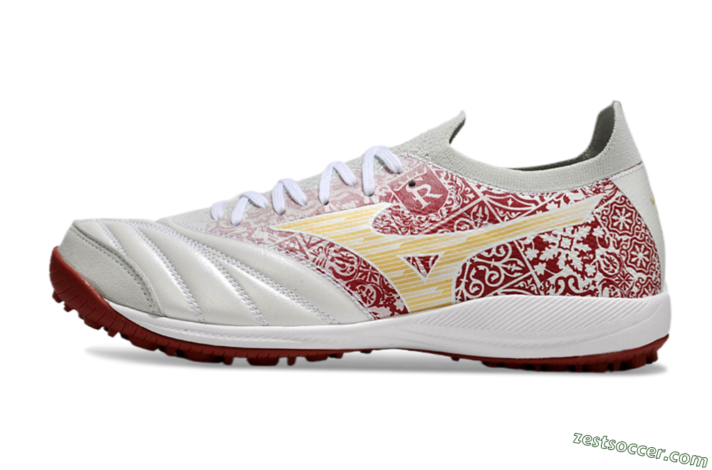 Mizuno Morelia Neo Sala M8 TF Low-Tops Soccer Shoes - White/Red/Yellow 2