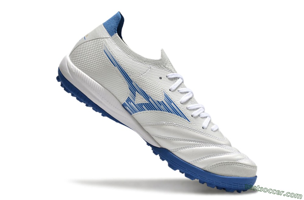 Mizuno Morelia Neo Sala M8 TF Low-Tops Soccer Shoes - Beige/Blue/White 4