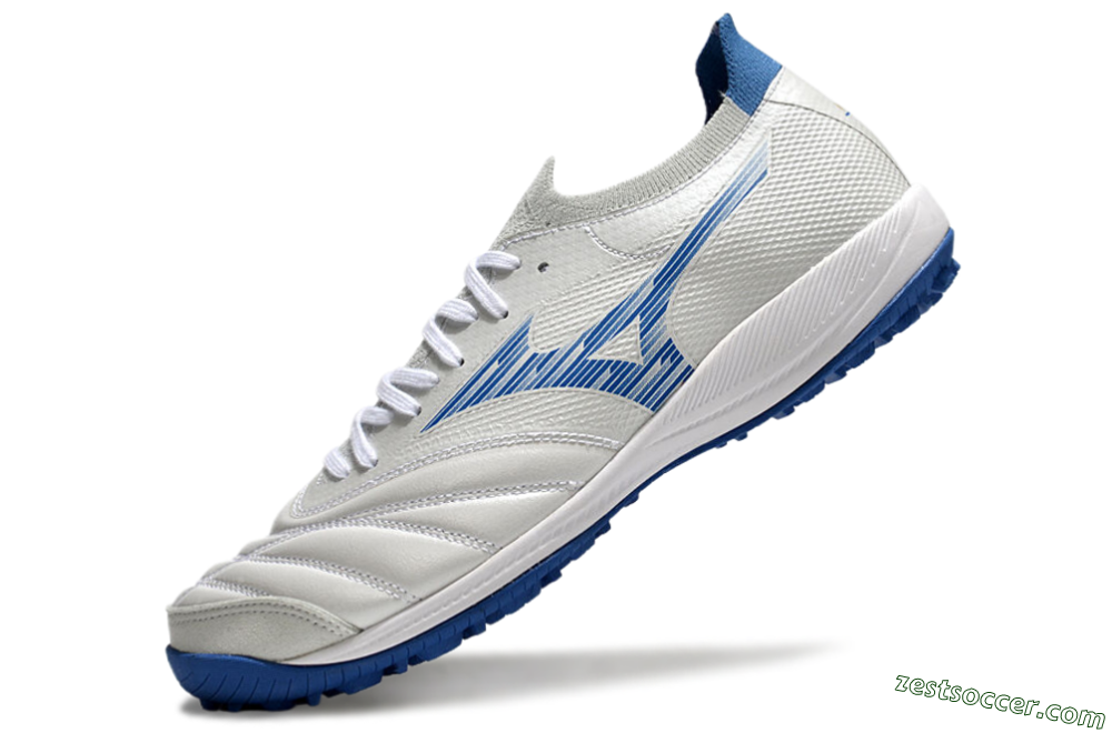 Mizuno Morelia Neo Sala M8 TF Low-Tops Soccer Shoes - Beige/Blue/White 5