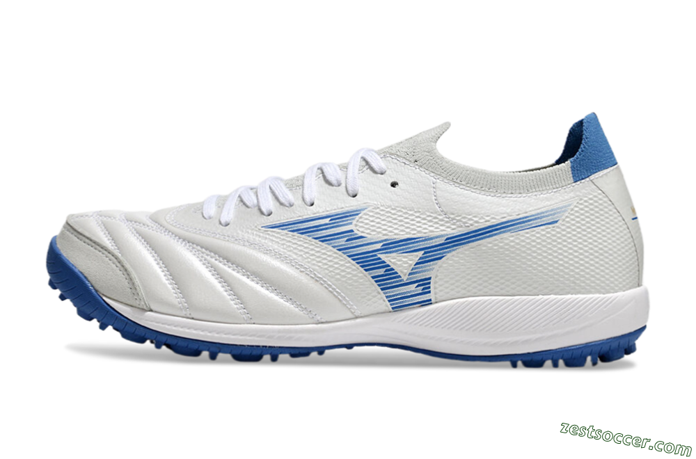 Mizuno Morelia Neo Sala M8 TF Low-Tops Soccer Shoes - Beige/Blue/White 2