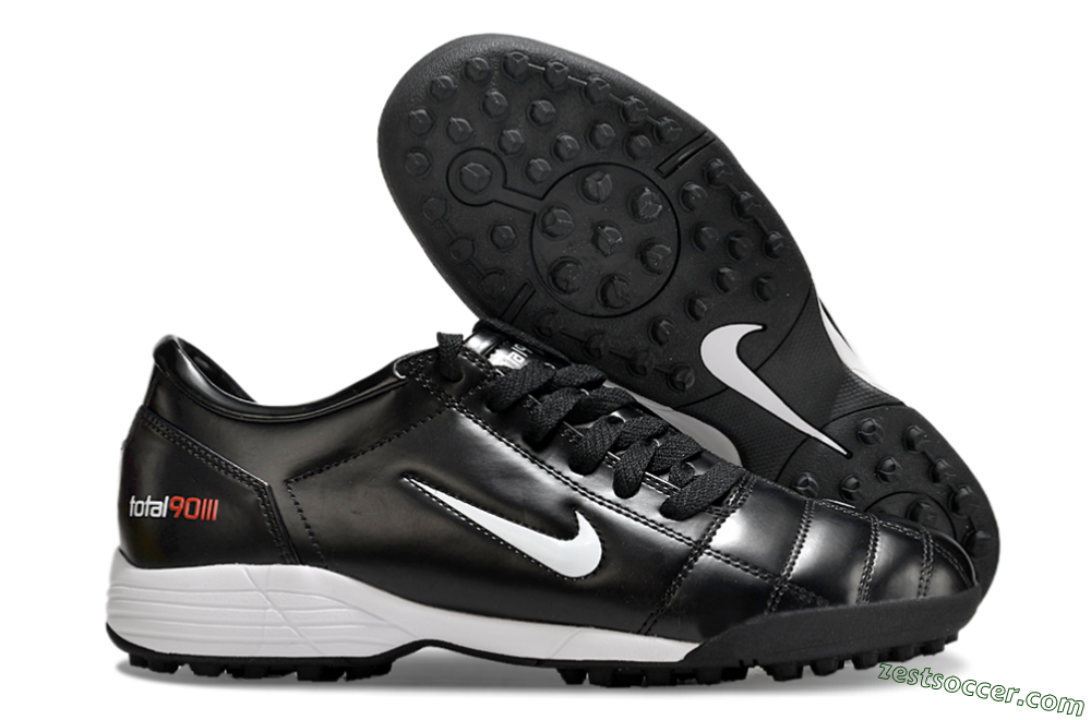 Nike Total 90 II TF Low-Tops Soccer Shoes - Black/White/Red 0