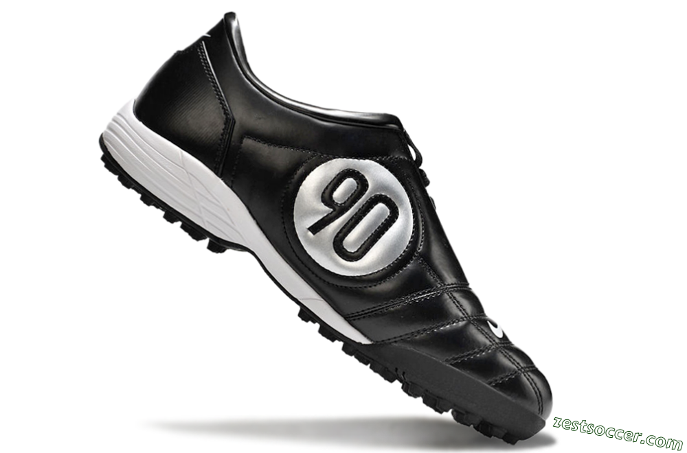Nike Total 90 II TF Low-Tops Soccer Shoes - Black/White/Red 4