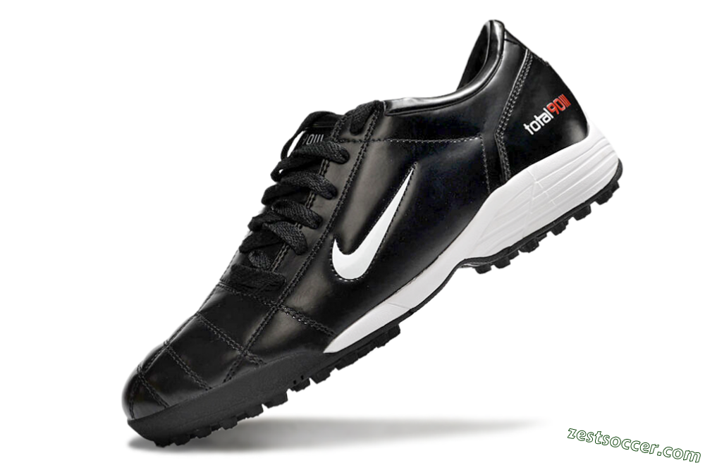 Nike Total 90 II TF Low-Tops Soccer Shoes - Black/White/Red 5