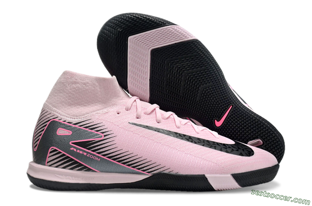 Nike Air Zoom Mercurial Superfly 10 Elite IC High-Tops Soccer Shoes - Pink/Black 0