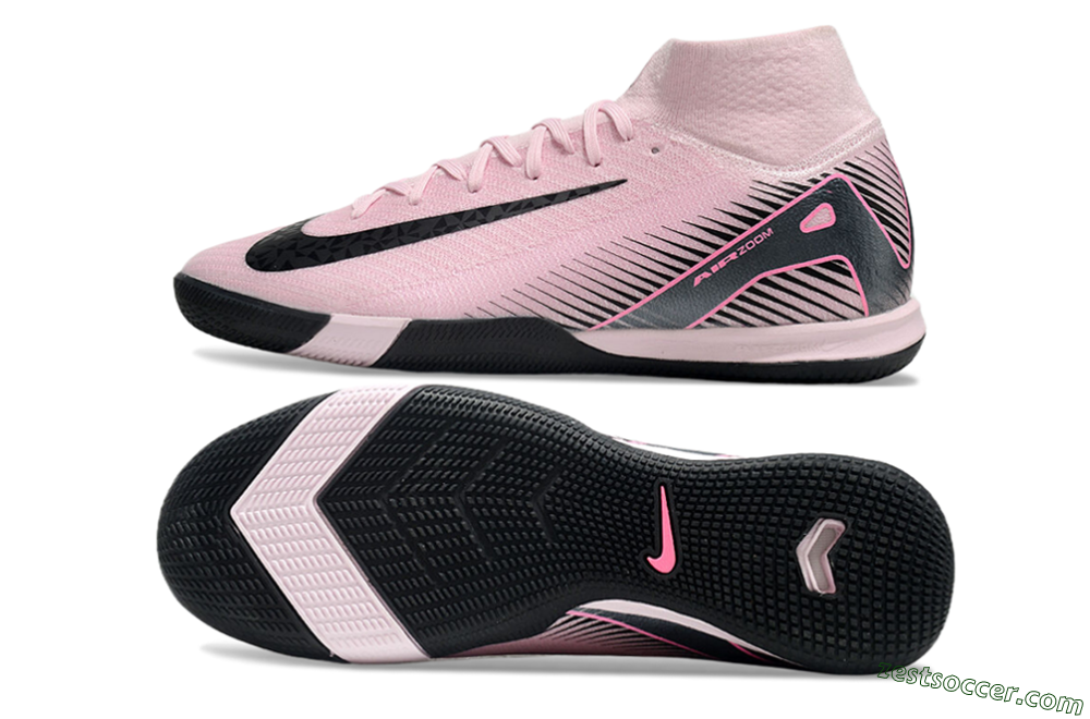 Nike Air Zoom Mercurial Superfly 10 Elite IC High-Tops Soccer Shoes - Pink/Black 1