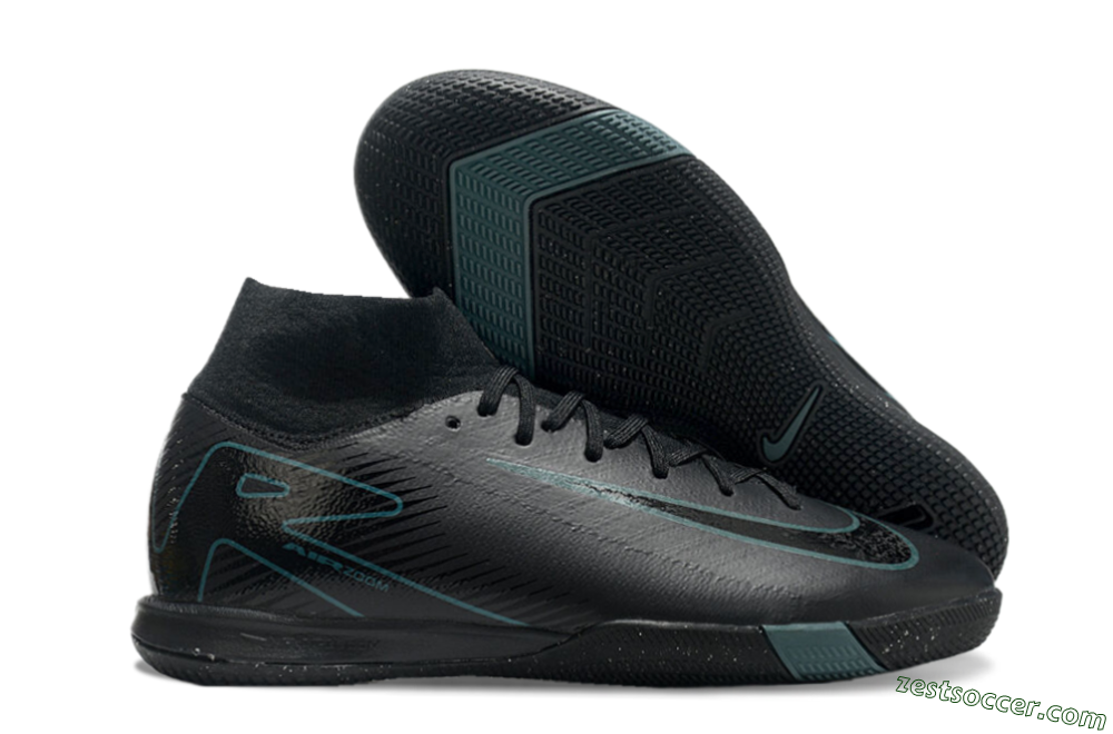 Nike Air Zoom Mercurial Superfly 10 Elite IC High-Tops Soccer Shoes - Black/Blue 0
