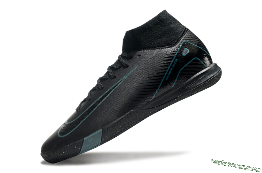 Nike Air Zoom Mercurial Superfly 10 Elite IC High-Tops Soccer Shoes - Black/Blue 5