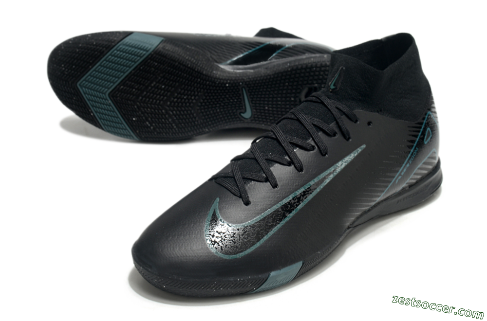 Nike Air Zoom Mercurial Superfly 10 Elite IC High-Tops Soccer Shoes - Black/Blue 3