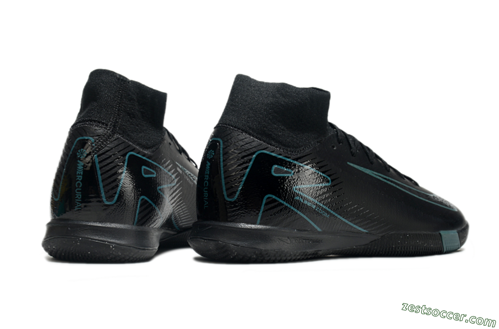 Nike Air Zoom Mercurial Superfly 10 Elite IC High-Tops Soccer Shoes - Black/Blue 6
