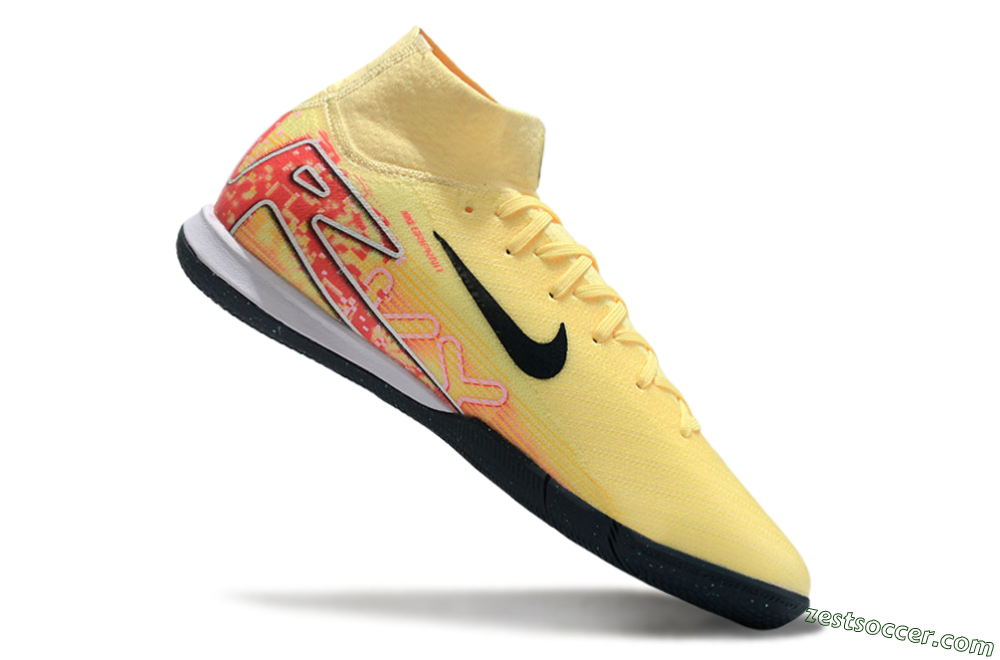 Nike Air Zoom Mercurial Superfly 10 Elite IC High-Tops Soccer Shoes - Yellow/Black/Red 4